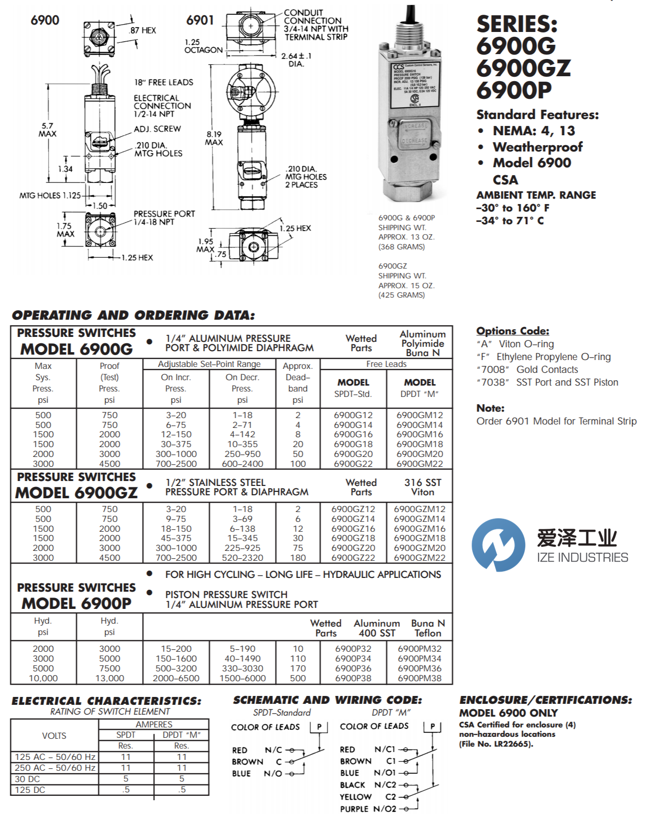 CCS传感器6900P系列 爱泽工业 izeindustries.png
