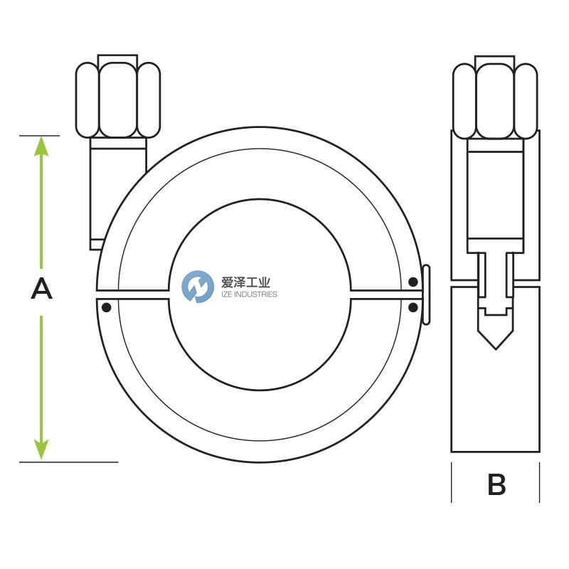 ANCORP不锈钢夹具QF40-CLMP-SS 爱泽工业 izeindustries.png